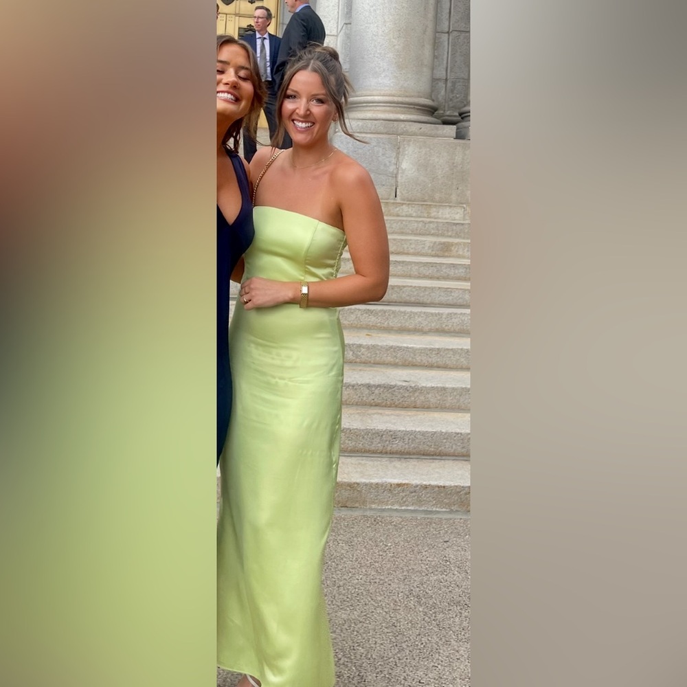 Abercrombie Satin Green Dress - Picture 4 of 7